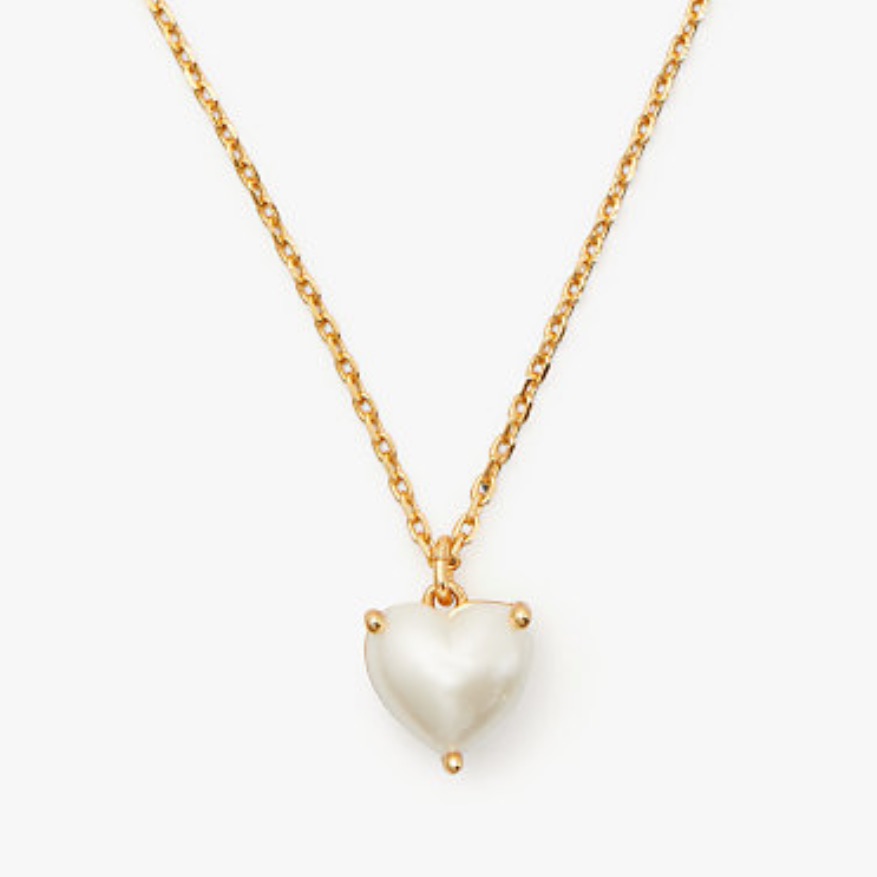 $58 Kate Spade My Love June Heart Pendant Necklace Pearl